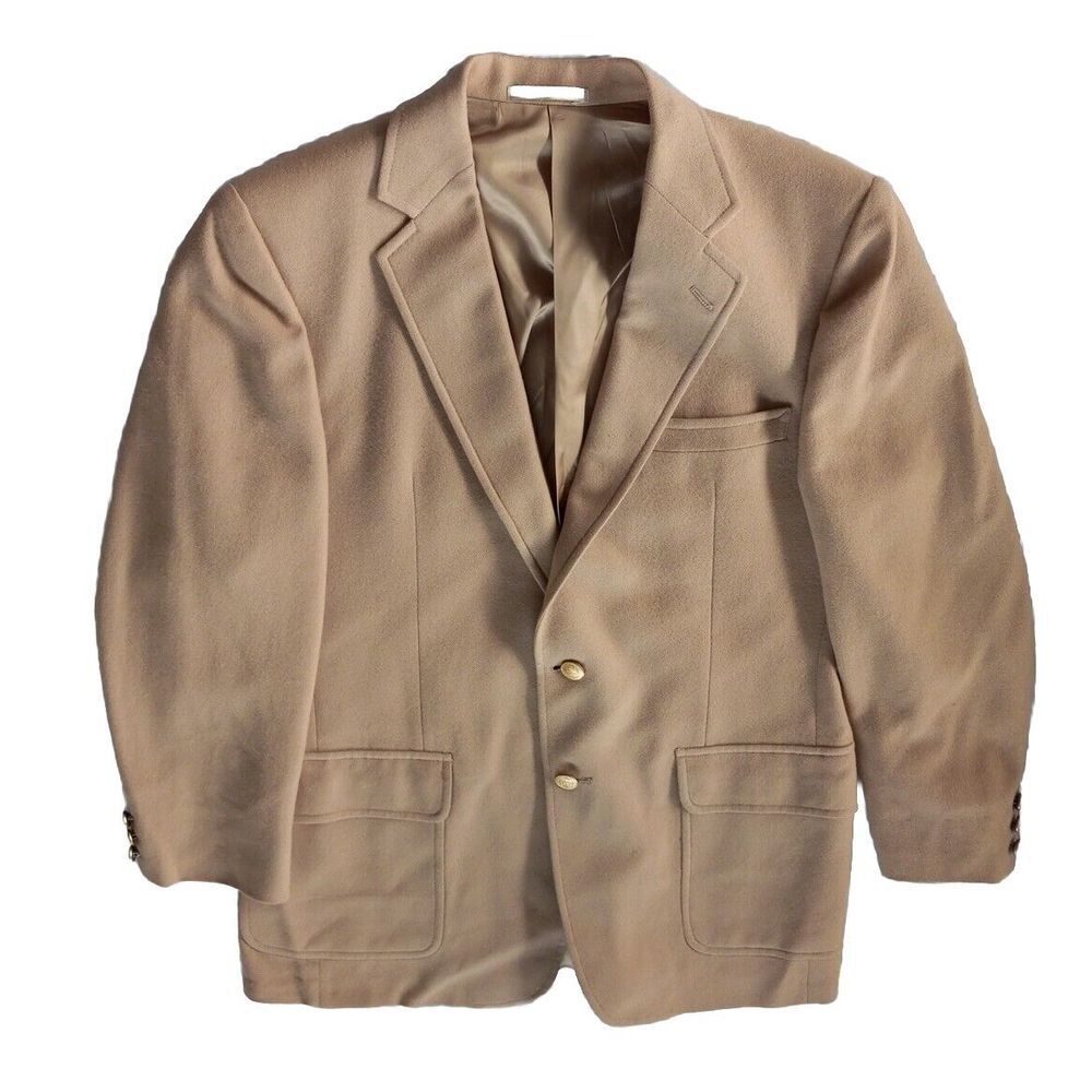 Stanley Blacker For Marsh's Men's 100% Wool Blazer Coat Golden Yellow Buttons‎